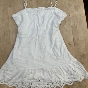 Express White Dress w/ eyelets at bottom